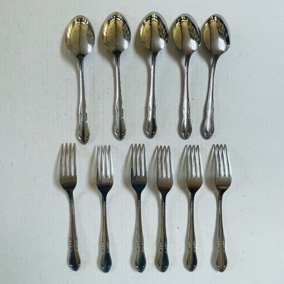 Oneida Chateau Stainless Steel Forks Spoons 11 pieces Flatware Replacement - Picture 5 of 6